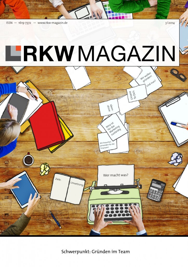RKW Magazin Cover: Gründen im Team