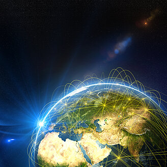 Weltkugel, Technologie, Globales Netzwerk – © teekid / Getty Images http://teekid.com/istockphoto/banner/banner3.jpg